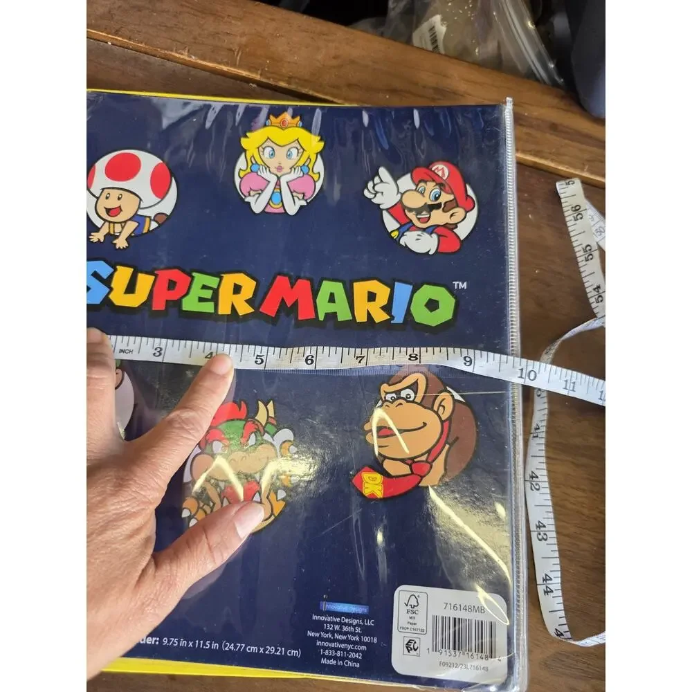Super Mario Binder & Folder Pre-owned Blue School